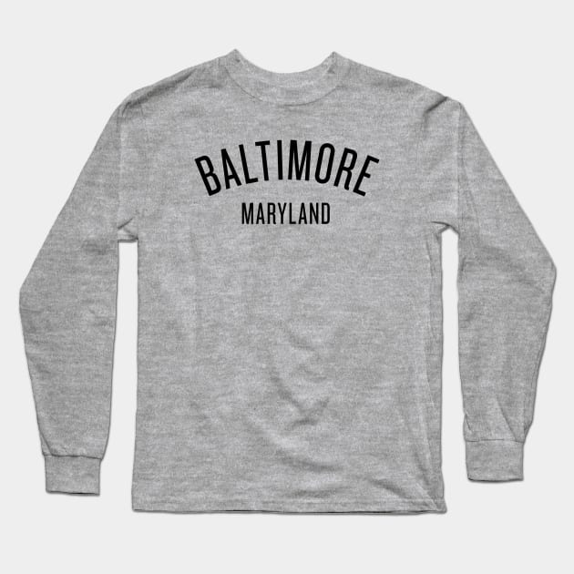 Baltimore, Maryland Long Sleeve T-Shirt by whereabouts